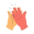 High five concept, two hands giving a high five. Great teamwork, successful business Royalty Free Stock Photo